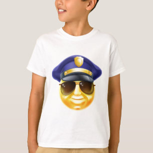 Camiseta Emoticon de la emoji de la policía