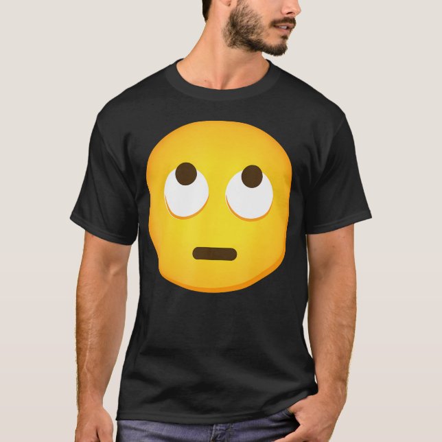 Camiseta Emoticon Face Con Emoticon Rollo Ojo Rodante (Anverso)