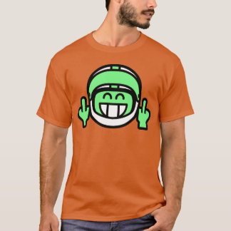 Camiseta Emoticon Grin with Motorcycle Helmet Stinkfinger r