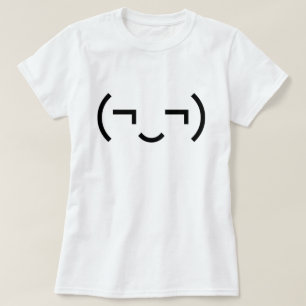 Camiseta Emoticon smug (‿) Kaomoji japonés