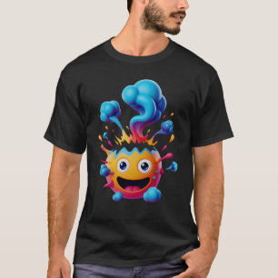 Camiseta Emoticono Cara de Choque Cabeza Explosiva Agobiado