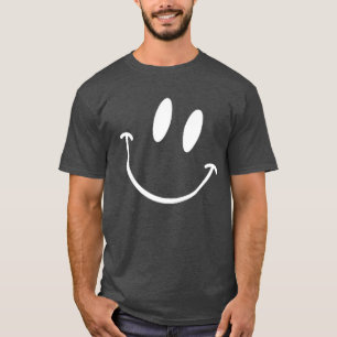 Camiseta Emoticono sonriente divertido hombres mujeres cara