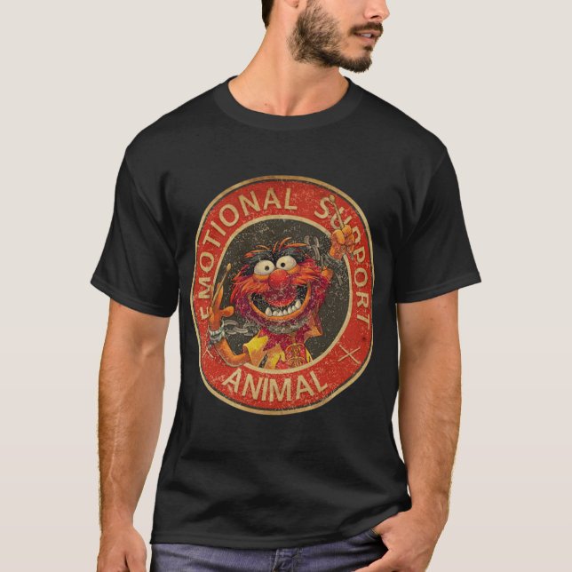 Camiseta emotional support animal muppets Vintage girl (Anverso)