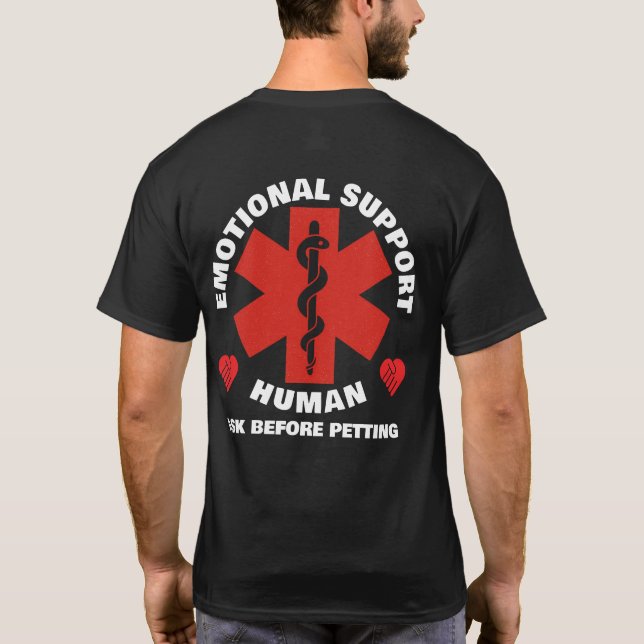 Camiseta Emotional Support Human (Reverso)