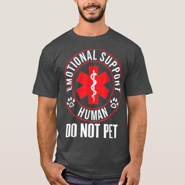 Camiseta Emotional Support Human Do Not Pet Service Dog Lov (Anverso)