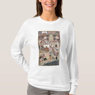 Camiseta Emperador Akbar (r.1556-1605) que examina el