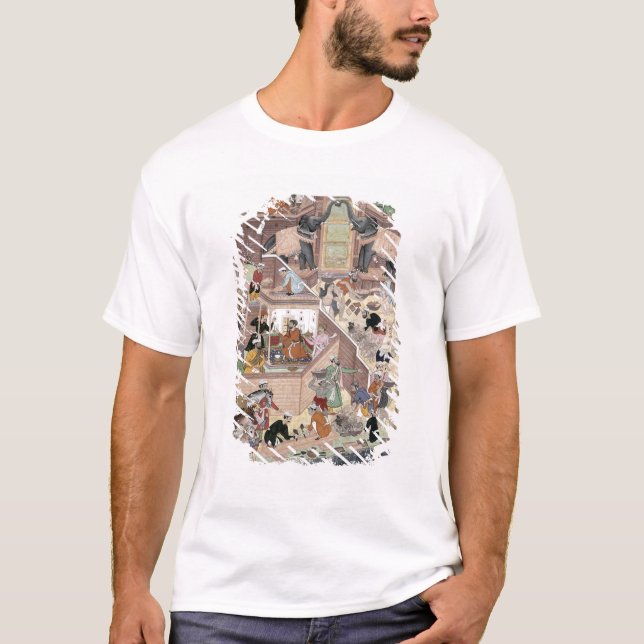 Camiseta Emperador Akbar (r.1556-1605) que examina el (Anverso)