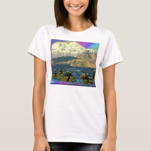 Camiseta Emperador Geese en la bahía de Chiniak cerca de Ch