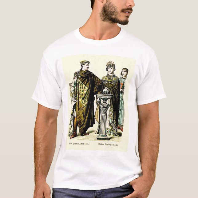 Camiseta Emperador justiniano y emperatriz Teodora (Anverso)