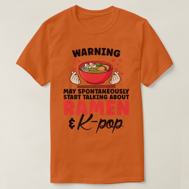 Camiseta Empezar a hablar Ramen & K-pop Corea del Sur 2860 (Diseño del anverso)