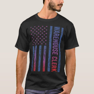 Camiseta Empleado de almacén de bandera de los Estados Unid