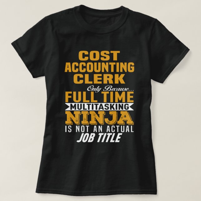 Camiseta Empleado de contabilidad de costos (Diseño del anverso)