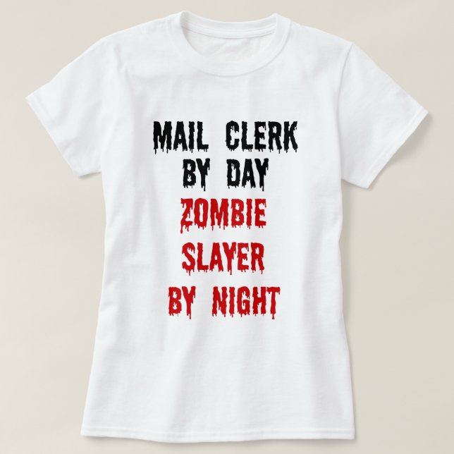 Camiseta Empleado de correo Zombie Slayer (Diseño del anverso)