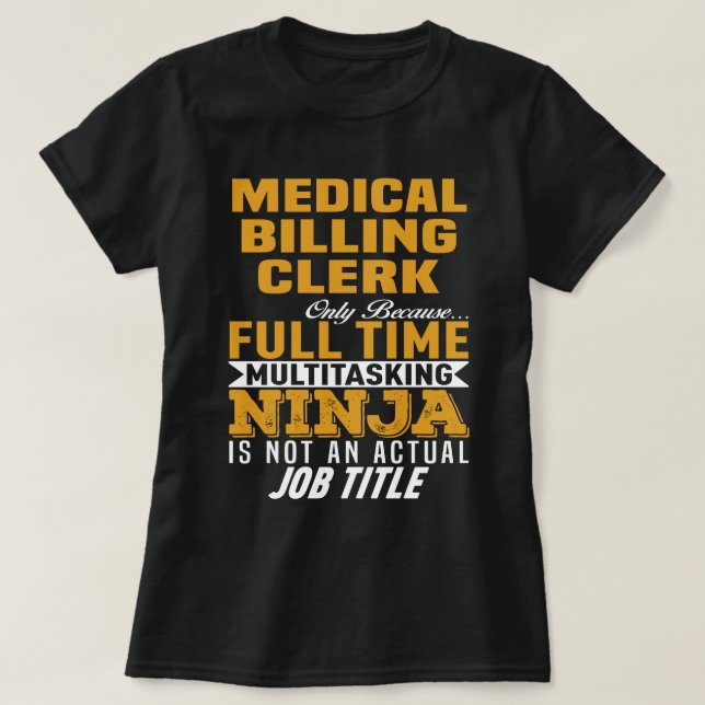 Camiseta Empleado de facturación médica (Diseño del anverso)