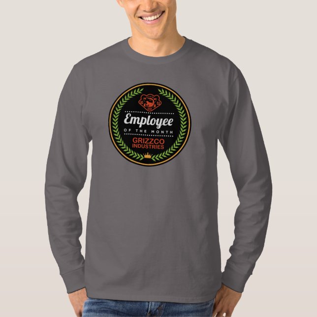 Camiseta Empleado de las industrias de Grizzco del mes (Anverso)