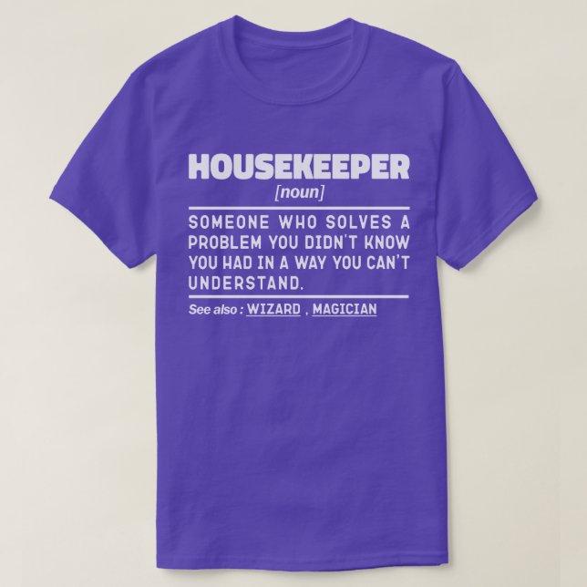Camiseta Empleado de limpieza de casa divertida Noun Funny (Diseño del anverso)