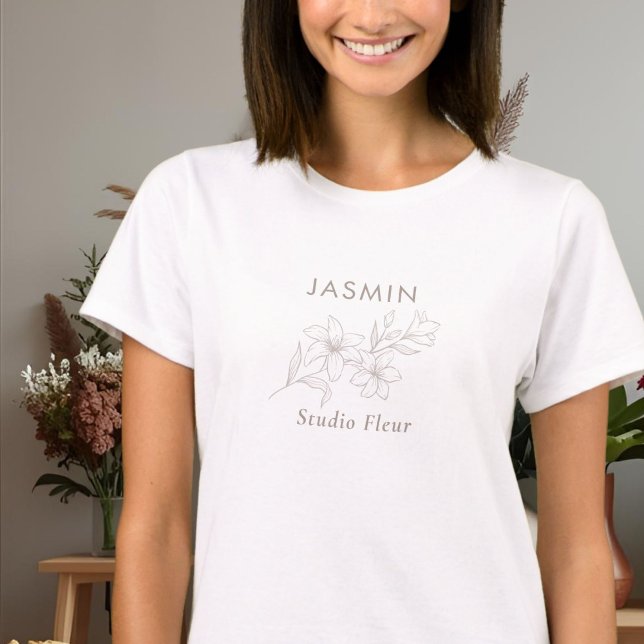 Camiseta Empleado De Pequeña Empresa De Floral Y Elegante (Subido por el creador)