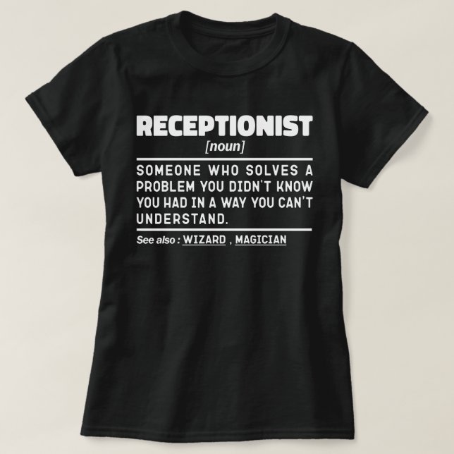 Camiseta Empleado de recepción de Guay moderno (Diseño del anverso)