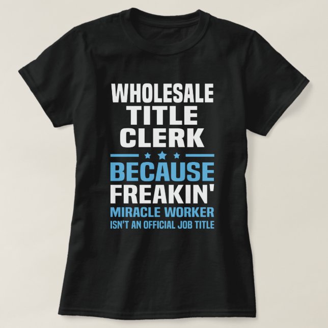 Camiseta Empleado de títulos al por mayor (Diseño del anverso)