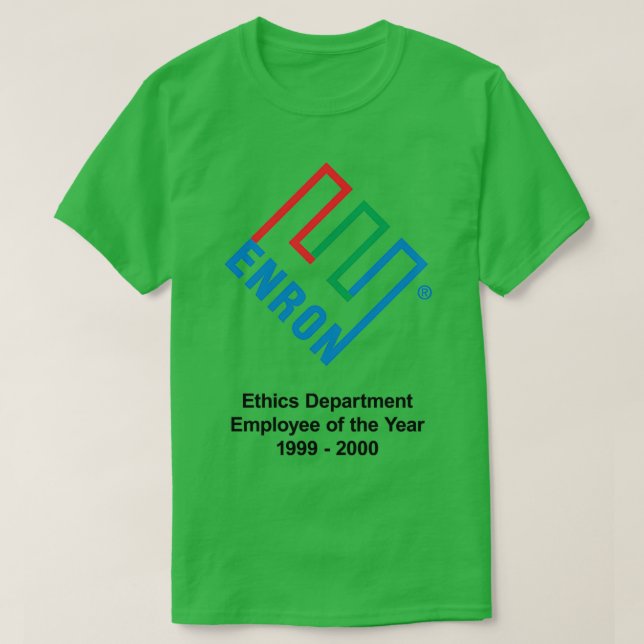 Camiseta Empleado Del Año Del Departamento De Ética De Enro (Diseño del anverso)