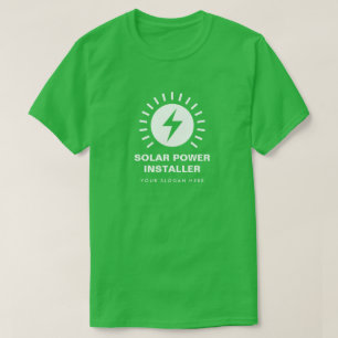 Camiseta Empleado del instalador del panel de energía solar