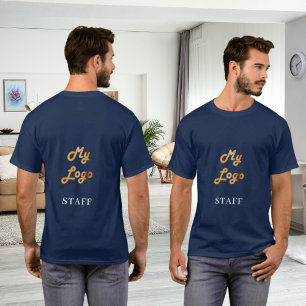 Camiseta Empleado del logotipo de la empresa azul