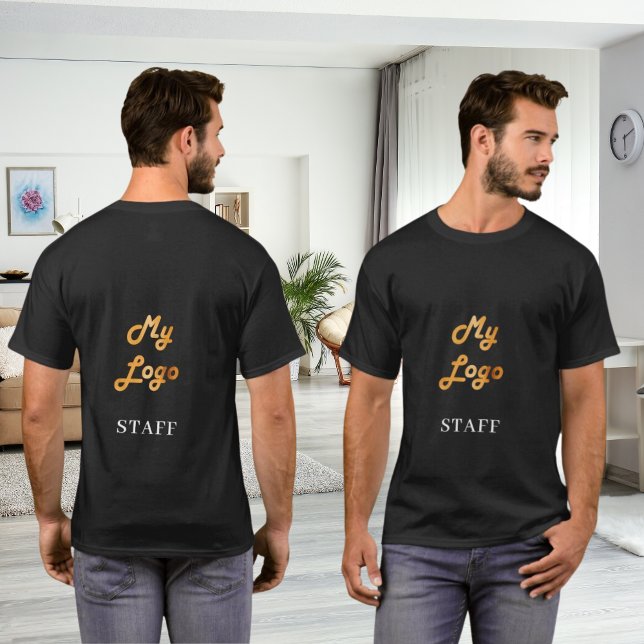 Camiseta Empleado del logotipo de la empresa negra (Subido por el creador)