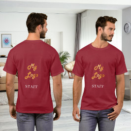Camiseta Empleado del logotipo de la empresa roja