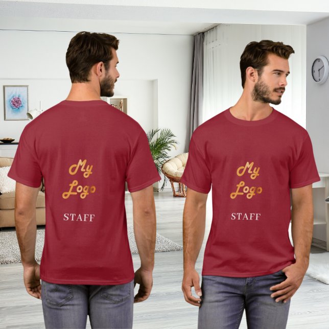 Camiseta Empleado del logotipo de la empresa roja (Subido por el creador)