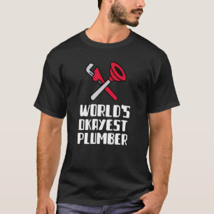 Camiseta Empleado eléctrico de plomero más Okayest Blue C d