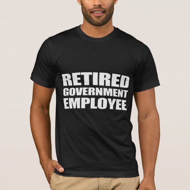 Camiseta empleado gubernamental jubilado (Anverso)