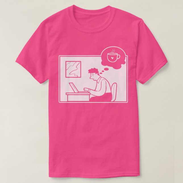 Camiseta Empleado laborioso del trabajo del café (Diseño del anverso)