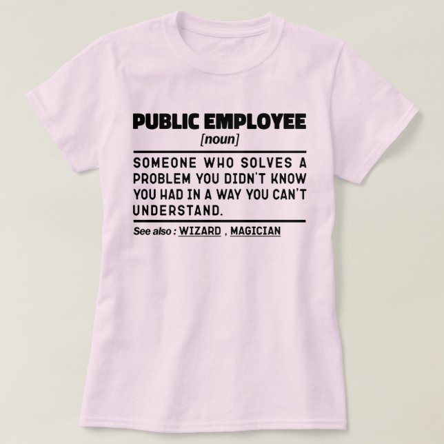 Camiseta Empleado público Nun Administración Pública Dad Hu (Diseño del anverso)
