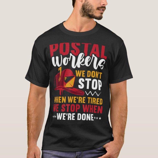Camiseta Empleador de correo postal Mailman Mail Lady (Anverso)
