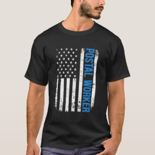Camiseta Empleador Postal Estadounidense Usa Flag Mail 4Of 