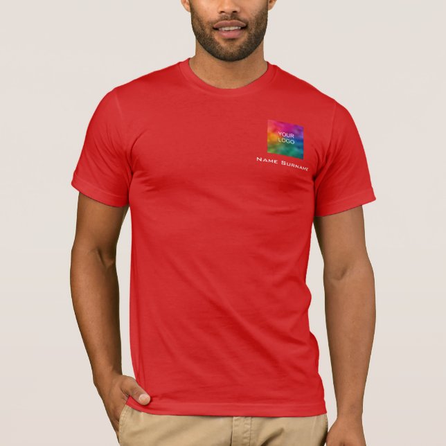 Camiseta Empleados promocionales Su Logo Aquí Negocios (Anverso)