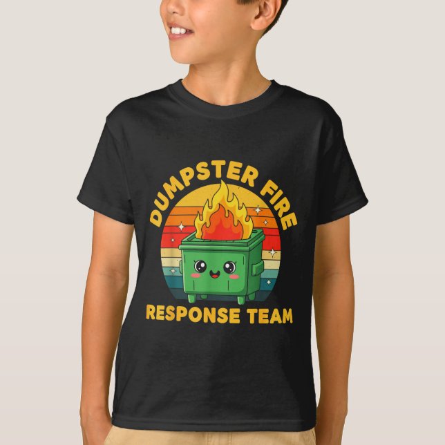 Camiseta Employee Dumpster Fire Resnse Team Ugly Christmas  (Anverso)