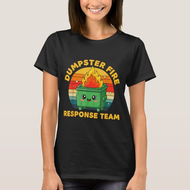 Camiseta Employee Dumpster Fire Resnse Team Ugly Christmas  (Anverso)