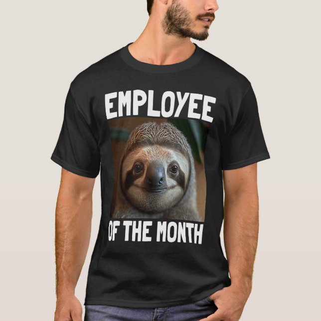 Camiseta Employee Of The Month Sloth  Work & Office  1 (Anverso)