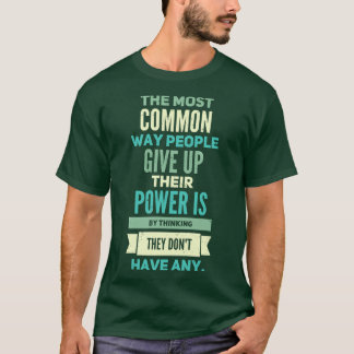 Camiseta Empoderamiento de la gente para la motivación posi