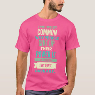 Camiseta Empoderamiento de la gente para la motivación posi