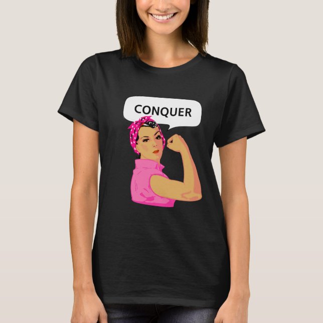 Camiseta Empoderamiento de la mujer y texto editable de con (Anverso)