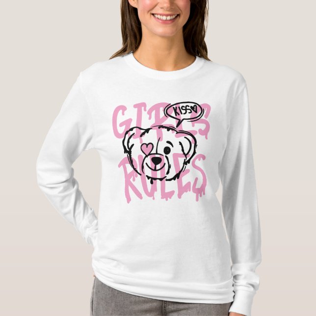 Camiseta Empoderamiento de las mujeres: CHICAS REGLAN obras (Anverso)