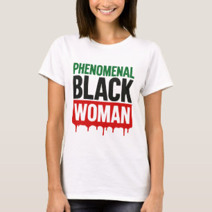 Camiseta Empoderamiento Inspirador de la Mujer Negra Fenome