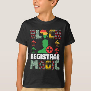 Camiseta Empoderando al Registrador Negro Magia Afroamerica