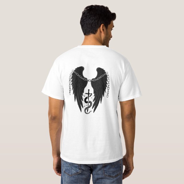 Camiseta Empoderando el diseño de serpientes y algas (Reverso completo)