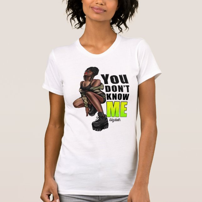 Camiseta Empoderar a la diva negra con audaz confianza (Anverso)