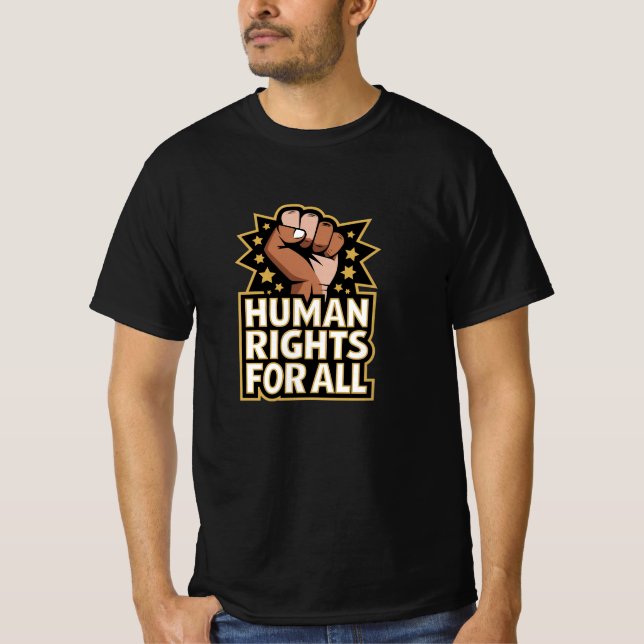Camiseta Empoderar e inspirar gráficos de derechos humanos (Anverso)