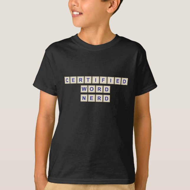 Camiseta Empollón certificado de la palabra (Anverso)