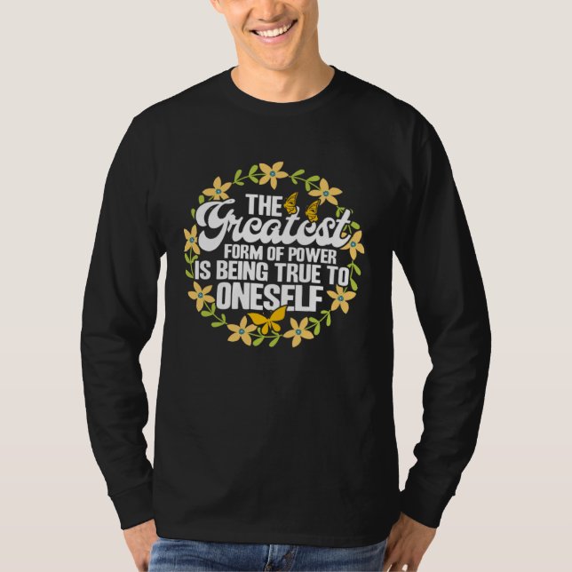 Camiseta Empowerment Flower Butterfly Greatest Form Of powe (Anverso)